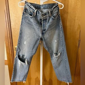 Levi’s, High-Waisted, Button Fly, Ankle Length, Size 29 (but fits more like 28)